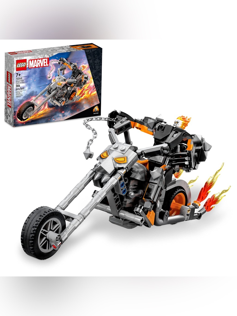 LEGO Marvel Ghost Rider Mech & Bike Set 76245 Chopper 264 Pieces NEW